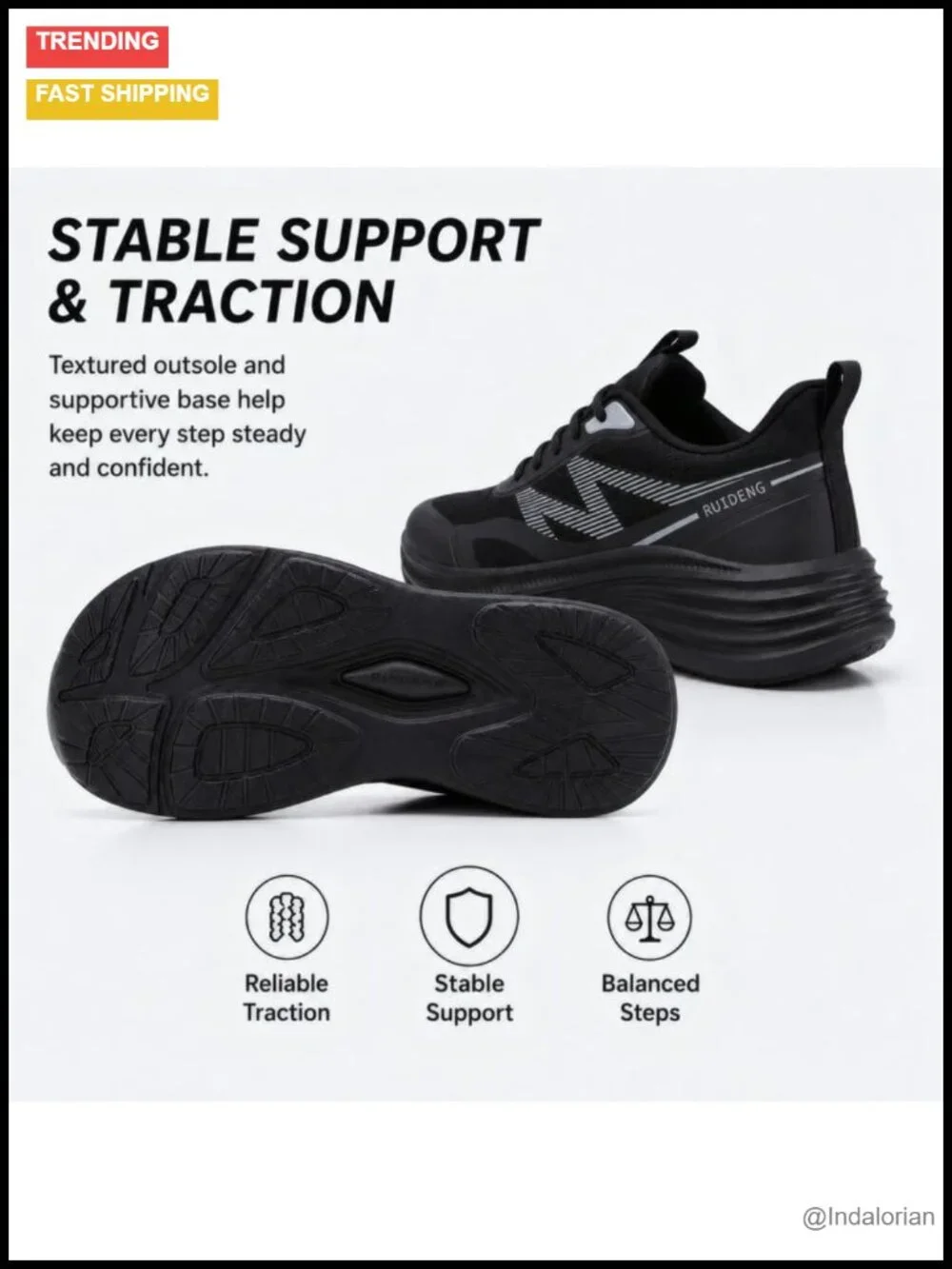 Men's Wide Toe Box Mesh Walking Shoes with Thick Cushioned Sole